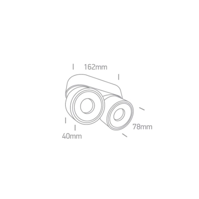 lafabryka.pl Plafon Adjustable Display Spots 12208LA/W/W ONE LIGHT