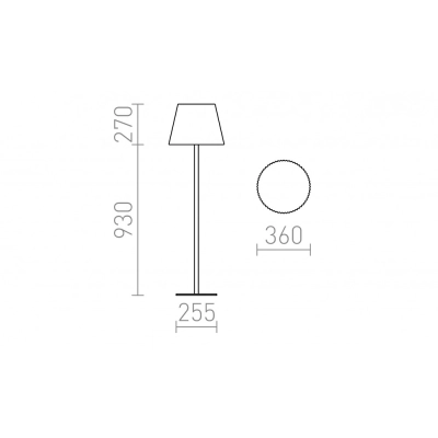 lafabryka.pl BOSANOVA 120 podłogowa antracyt PE satynowy 230V E27 25W IP65 R12420 Rendl light studio