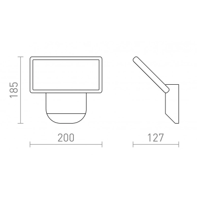 lafabryka.pl COMODO ścienna antracyt 230V LED 20W IP65 3000K R13512 Rendl light studio