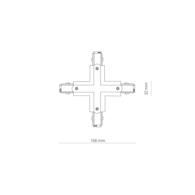 Łącznik krzyżowy biały CTLS POWER X CONNECTOR WHITE 8701 Nowodvorski