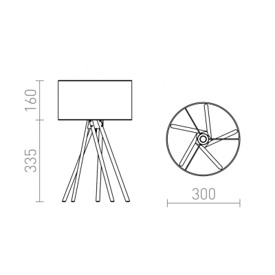 lafabryka.pl EL PASO stołowa szara 230V E14 11W R13338 Rendl light studio