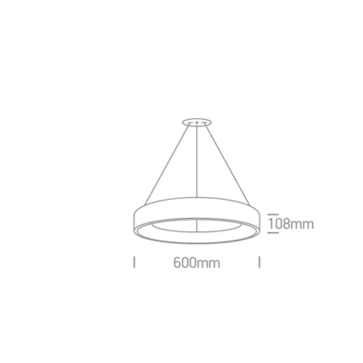 lafabryka.pl Lampa wisząca LED Pendant Rings 62142NB/W/W ONE LIGHT 60cm