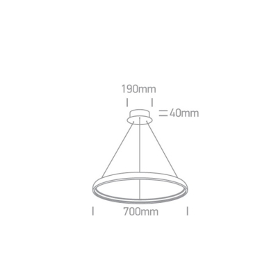 lafabryka.pl Lampa wisząca LED Pendant Rings 63050/B ONE LIGHT 70cm