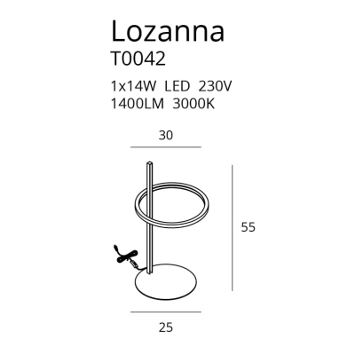 lafabryka.pl LOZANNA T0042 LAMPA BIURKOWA MaxLight