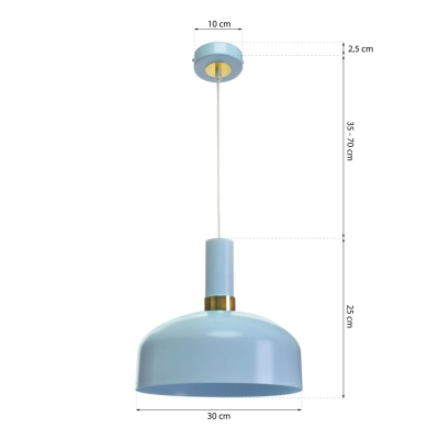 lafabryka.pl Lampa wisząca MALMO BLUE 1xE27 MLP6201 Milagro