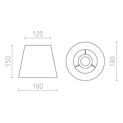 lafabryka.pl NIZZA 18/15 abażur Polycotton czarna/białe PCV max. 28W R13114 Rendl light studio