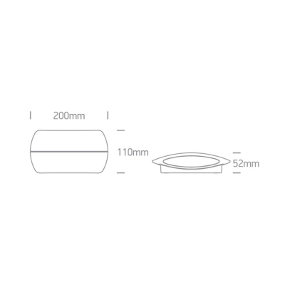 lafabryka.pl Kinkiet Outdoor Slim Oval Range Up & down beam 67378A/W/W ONE LIGHT