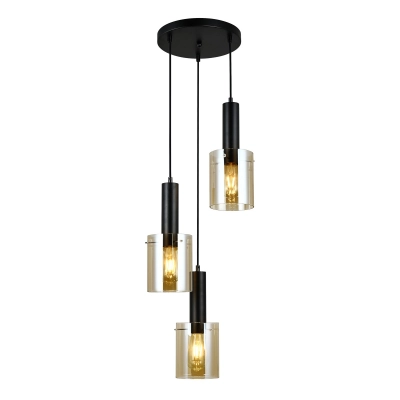 lafabryka Lampa wisząca Sardo PND-5581-3A-BK+AMB ITALUX
