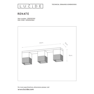 lafabryka.pl Plafon RENATE 21123/03/02 Lucide