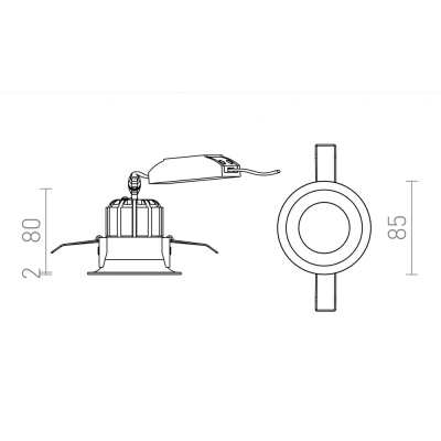 lafabryka.pl SHARM BASE wpuszczana perłowo-złota 230V LED 10W 24° 3000K R13222 Rendl light studio