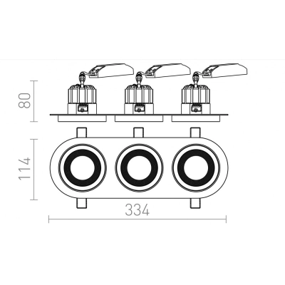 lafabryka.pl SHARM R III wpuszczana brązowa/perłowo-złota 230V LED 3x10W 24° 3000K R13247 Rendl light studio