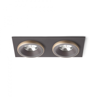 lafabryka.pl SHARM SQ II wpuszczana brązowa/perłowo-złota 230V LED 2x10W 24° 3000K R13257 Rendl light studio
