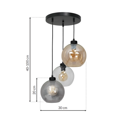 lafabryka.pl Lampa wisząca SOFIA MIX 3xE27 MLP6585 Milagro