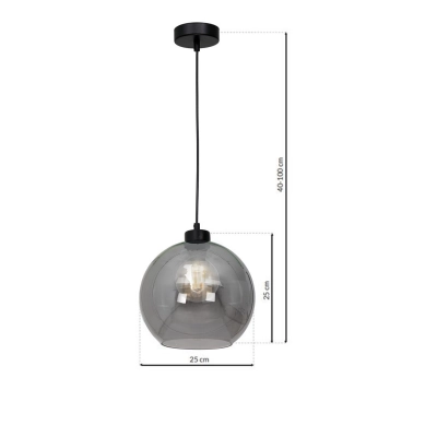 lafabryka.pl Lampa wisząca SOFIA SMOKED 1xE27 MLP6577 Milagro