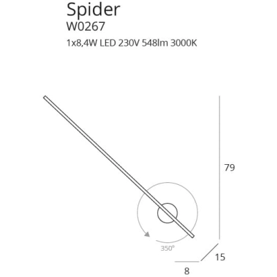 lafabryka.pl SPIDER W0267 KINKIET CZARNY IP44 MaxLight