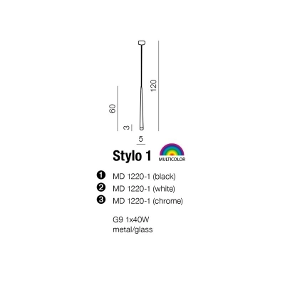 Lampa wisząca STYLO 1 AZ0116 BLACK