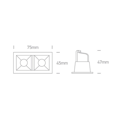 lafabryka.pl Oprawa podstropowa Shop Square Boxes 50202B/W/W ONE LIGHT