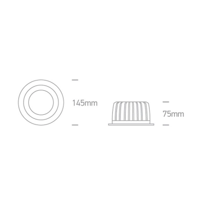 lafabryka.pl Oprawa podstropowa The COB Downlight Range Die Cast 10115CA/W/W ONE LIGHT 3000K