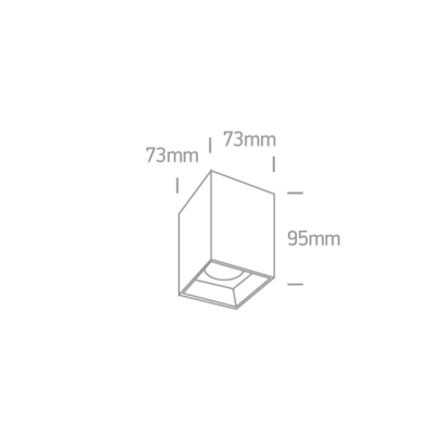lafabryka.pl Plafon The Retro Dark Light Square Cylinders 12112ZA/B/W ONE LIGHT