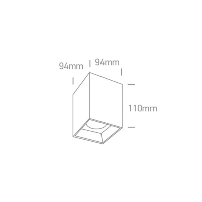 lafabryka.pl Plafon The Retro Dark Light Square Cylinders 12120ZA/B/W ONE LIGHT