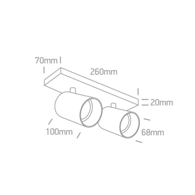 lafabryka.pl Plafon kinkiet The Retro GU10 Spots 65205N/W ONE LIGHT