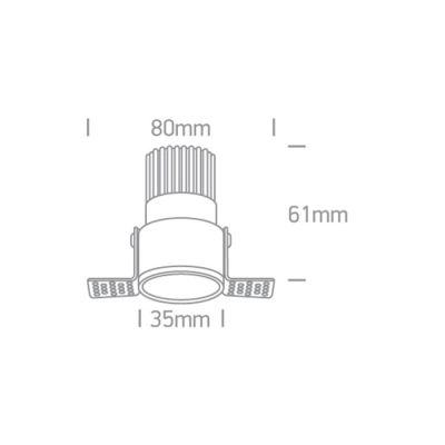 lafabryka.pl Oprawa podstropowa The Trimless Mini Range 10103BTR/W/W ONE LIGHT