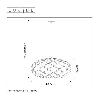 Lampa wisząca WOLFRAM 21417/65/02 Lucide