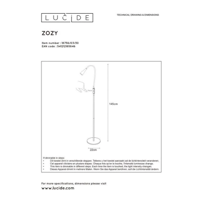 lafabryka.pl Lampa podłogowa ZOZY 18756/03/30 Lucide