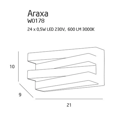lafabryka Araxa kinkiet biały W0177 MaxLight 