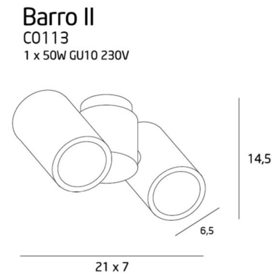 lafabryka Barro II C0113 lampa sufitowa/plafon biały C0113 MaxLight