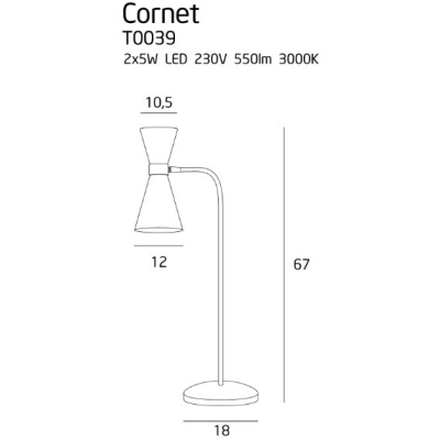 lafabryka Cornet lampa biurkowa T0039 MaxLight 