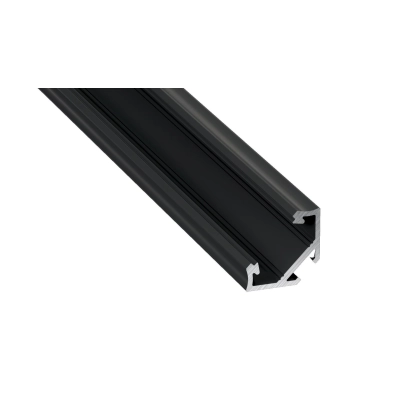 lafabryka.pl PROFIL ALUMINIOWY NAROŻNY CZARNY TYP C 1m + KLOSZ MLECZNY EKPR6350 Milagro