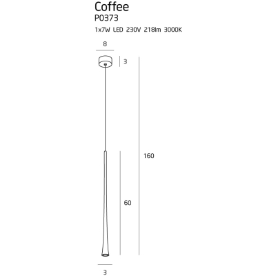 lafabryka Coffee P0373 Lampa wisząca duża czarna MaxLight