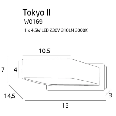 lafabryka Tokyo II kinkiet czarny W0169 MaxLight