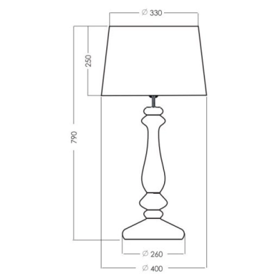 lafabryka.pl Lampa stołowa Versailles L204261250 4concepts 