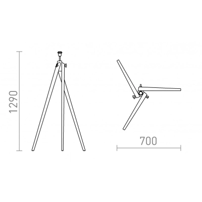 lafabryka.pl AMBITUS stojak podłogowy 230V E27 28W R13304 Rendl light studio