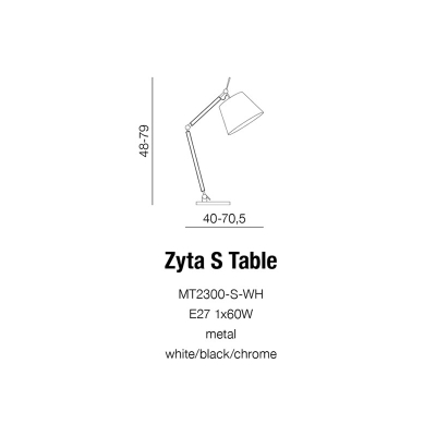 lafabryka.pl Lampa stołowa ZYTA S TABLE złota AZ4188+AZ2594 śr. 23cm AZZARDO