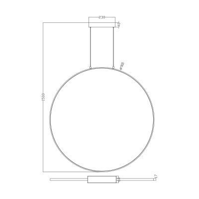 Lampa wisząca RASCAL PEN4105-90BK ZUMA LINE