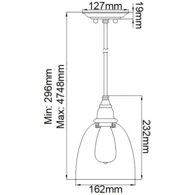 Mała lampa wisząca Matrimonio – 1 źródło światła DL-MATRIMONIO1MP Elstead Lighting