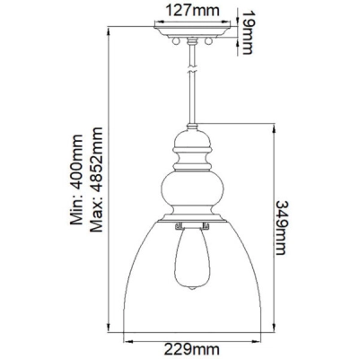 Lampa wisząca Matrimonio – 1 źródło światła DL-MATRIMONIO-1P Elstead Lighting