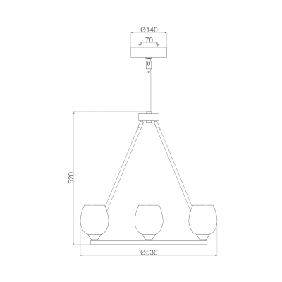 Żyrandol Rubin – 4 źródła światła FE-RUBIN4 Elstead Lighting