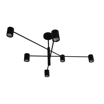lafabryka.pl Lampa sufitowa czarna SNOW 6 LP-731/6P BK LIGHT PRESTIGE