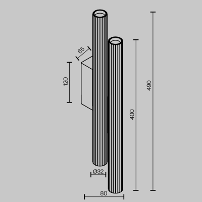 Lampa ścienna (kinkiet) Calipso C082WL-24W2.7K-B Maytoni