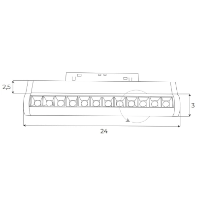 Magnetic M0047N Lampa Liniowa Magnetyczna Biała System On/off 12W 741LM 3000K Maxlight