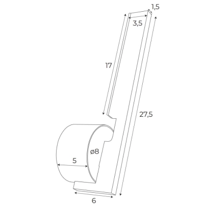 Kinkiet Merano I Czarny W0346 MaxLight