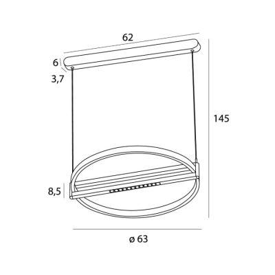 Lampa Wisząca Singapur Round P0552 MAXLIGHT
