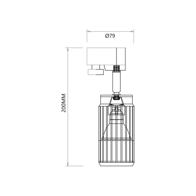 VERTICAL BLACK TRACK 1xGU10 ML0293 MILAGRO