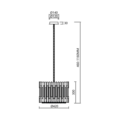 Żyrandol RITZ CHROME 7xE14 ML0394 MILAGRO