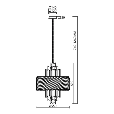 Żyrandol MARGOT CHROME 9xE14 ML0410 MILAGRO