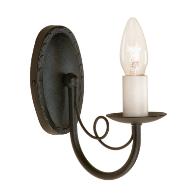 lafabryka.pl Kinkiet Minster – 1 źródło światła – Czarny MN1-BLACK Elstead Lighting